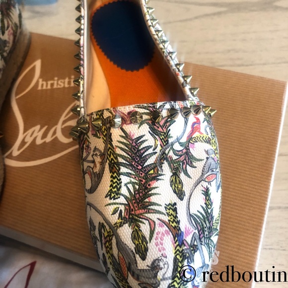 🎈SOLD Ares jungle print gold spike espadrilles - Picture 4 of 8